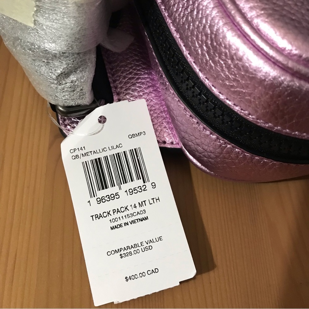 🥰 Coach Track Pack 14 In QB/Metallic Lilac - Picture 8 of 13